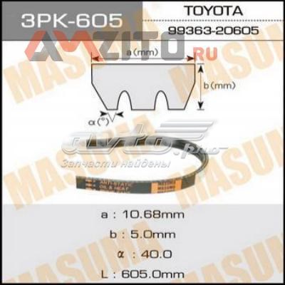3PK605 Masuma Поліклиновий ремінь