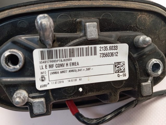Ліве бічне дзеркало Fiat/Alfa/Lancia 735603612 ціна, від 124.93 USD