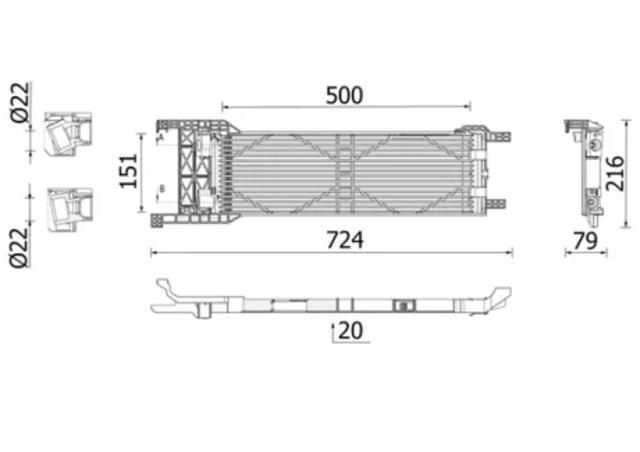 Радіатор охолодження, АКПП Fiat/Alfa/Lancia 50551395 ціна, від 213.22 USD