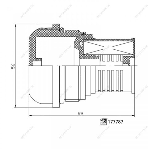 Фільтр заднього редуктора, муфти Haldex FEBI 177787