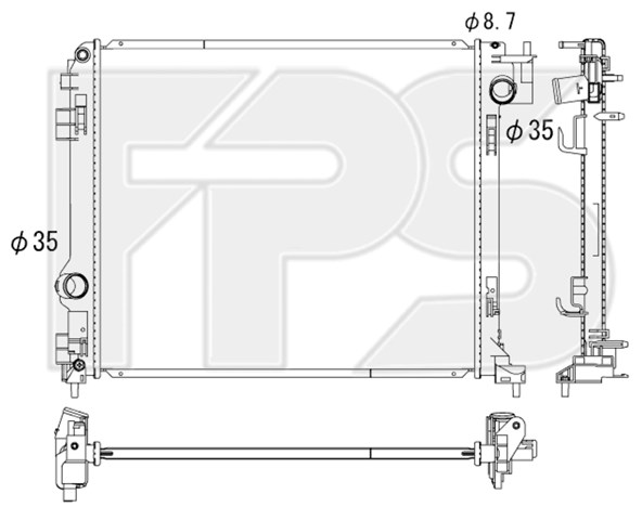 Радіатор охолодження двигуна FP50A833KY Koyorad