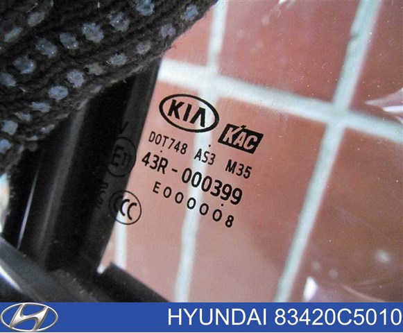 Скло задньої двері правої Hyundai/Kia 83420C5010