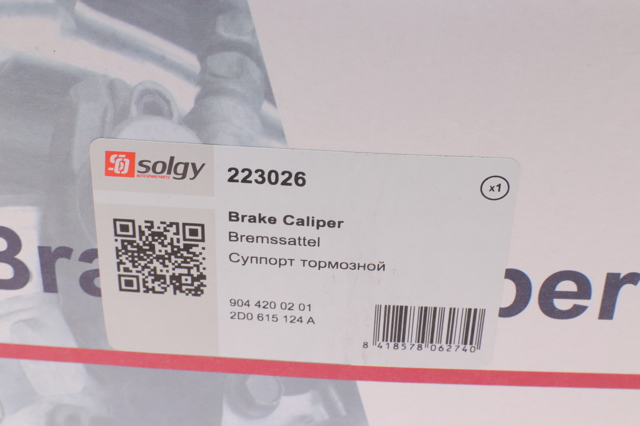 Супорт гальмівний передній правий 223026 Solgy