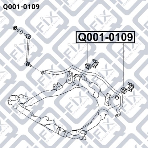 Втулка стабілізатора переднього Q0010109 Q-fix