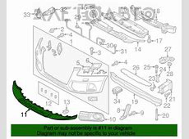 Спліттер переднього бампера FPS FP1212921 ціна, від 42.75 USD