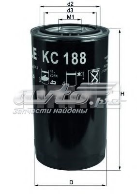 Фільтр тонкого очищення палива KC188 MAHLE