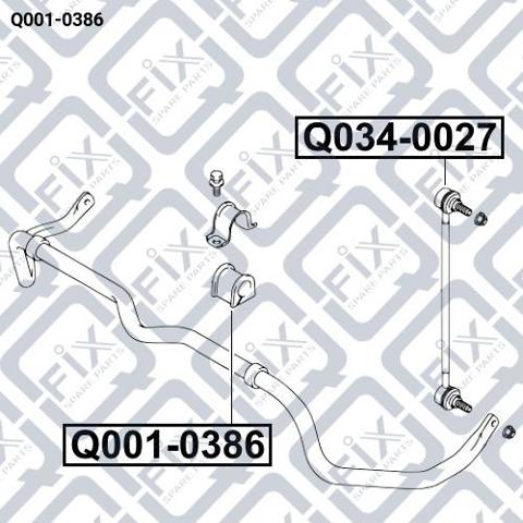Втулка переднього стабілізатора Q0010386 Q-fix