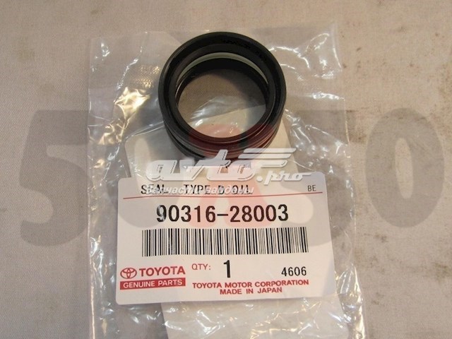 Сальник піввісі переднього моста, правою Toyota 9031628003