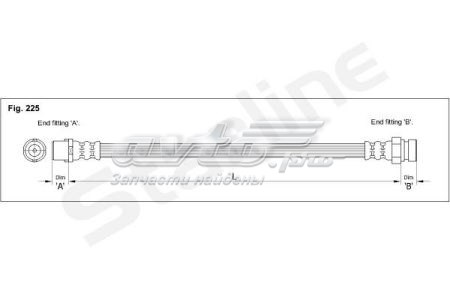 HAEE1251 Starline Гнучка гальмівна трубка передня
