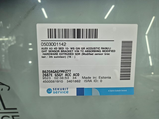 Лобове скло AB68972A Sekurit