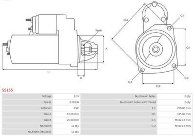 Купити S5155 AS/Auto Storm Стартер