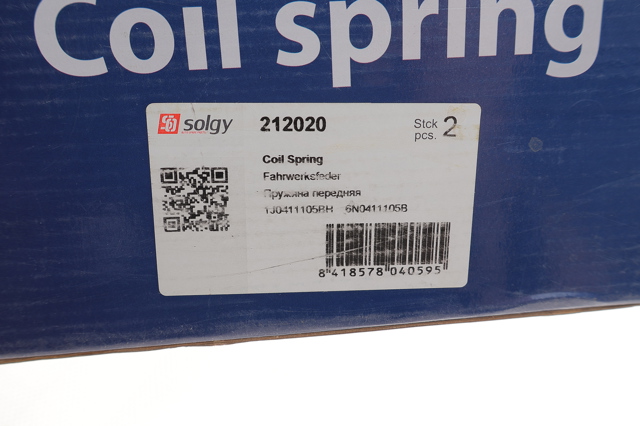 212020 Solgy Пружина амортизатора передняя