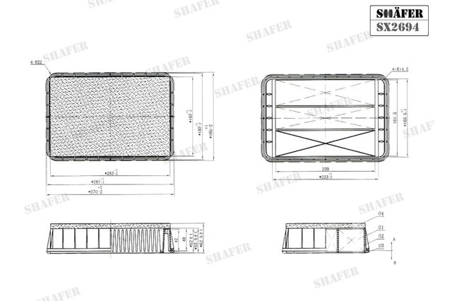 Купити SX2694 Shafer Автомобільний фільтр повітря
