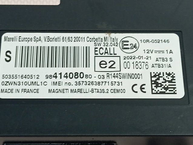 9841408080 Peugeot/Citroen Блок керування Bluetooth