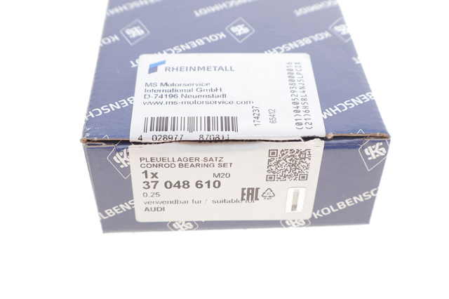 37048610 Kolbenschmidt Вкладиші коленвала, шатунні, комплект, 1-й ремонт (+0,25)