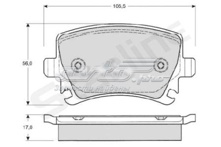 Задні гальмівні колодки Starline SBDS011S ціна, від 19.17 USD