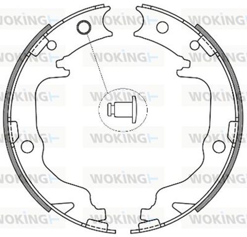 Колодки ручника/стоянкового гальма Z464100 Woking