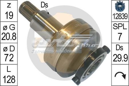 Купити ZN1658 ZEN Бендикс стартера