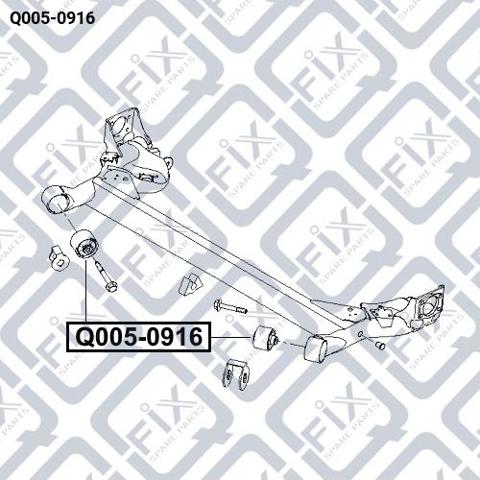 Сайлентблок задньої балки/підрамника Q-fix Q0050916 ціна, від 9.43 USD