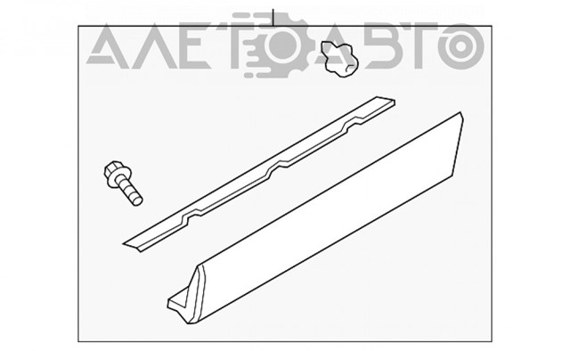 Накладка задньої правої двері TK4851RC0B Mazda