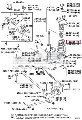 Купити 482310E101 Toyota Задні пружини