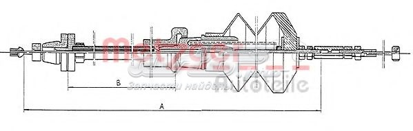 Трос газу 19035 Metzger