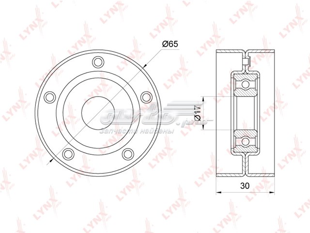 Ролик натягувача приводного ременя PB5275 Lynxauto