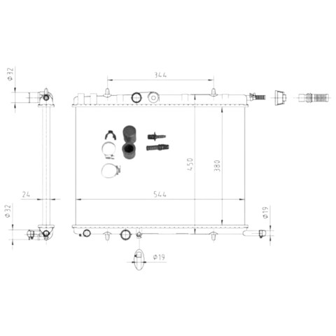 Радіатор основний Sato Tech R20022 ціна, від 41.44 USD