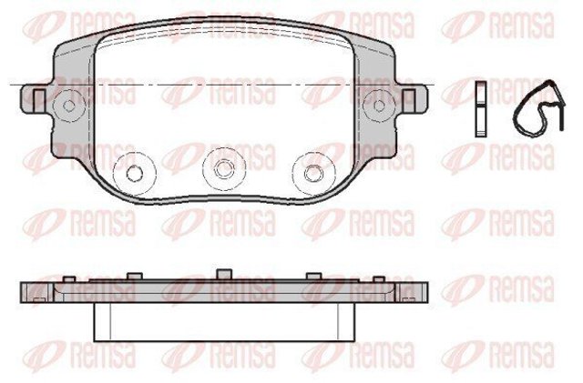 Колодки гальмові задні, дискові 196500 Remsa
