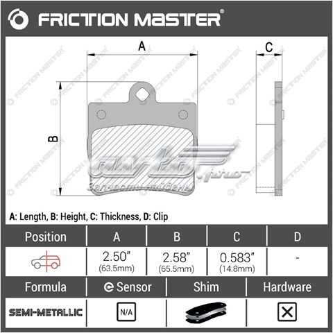 Купити MKD739 Friction Master Задні колодки