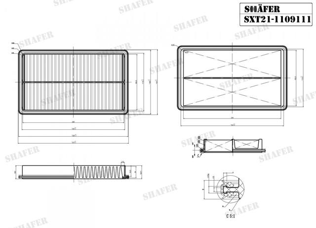 SXT211109111 Shafer Повітряний фільтр двигуна