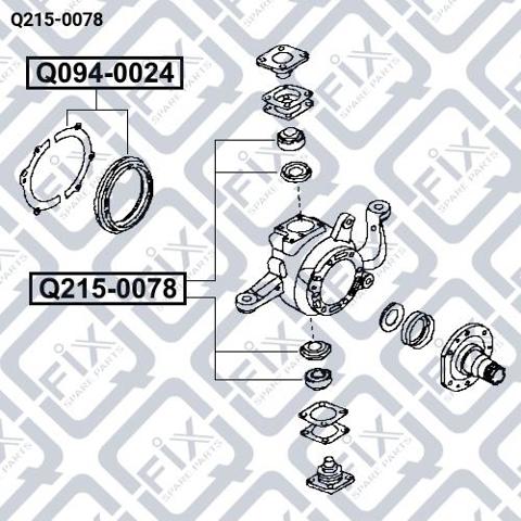 Підшипник цапфи передньої Q-fix Q2150078