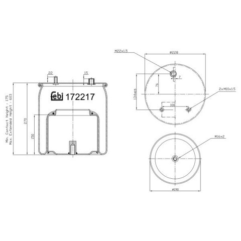 Пневмоподушка/Пневморессора моста Continental/Siemens 6435NP01 ціна, від 123.11 USD