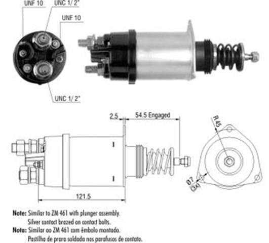 Реле втягує стартера ZM361 ZM