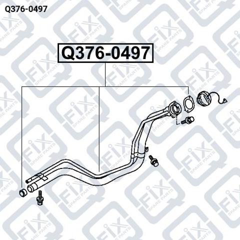 Шланг заливної горловини, паливного бака Q3760497 Q-fix