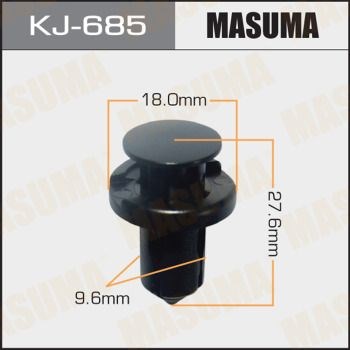 Купити KJ685 Masuma Пістон (кліп) кріплення бампера, переднього