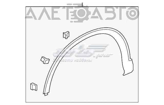 Розширювач переднього крила, лівий 74165T0AA02 Honda