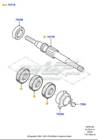 Підшипник первинного валу коробки 1317204 Ford