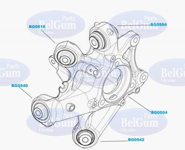 BG0504 Belgum Сайлентблок задньої підвіски