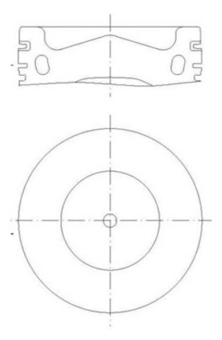 Купити 028PI00158002 Mahle Original Поршень в комплекті на 1 циліндр, 2-й ремонт (+0,50)