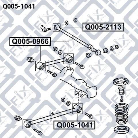 Сайлентблок заднього поздовжнього нижнього важеля Q0051041 Q-fix