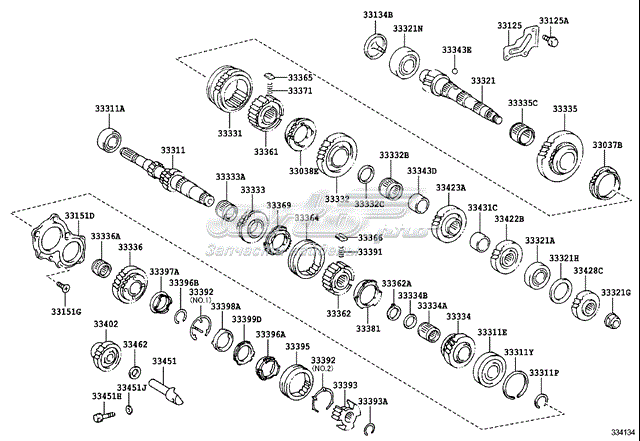 Шестерня 5-й передачі TOYOTA 3333642020