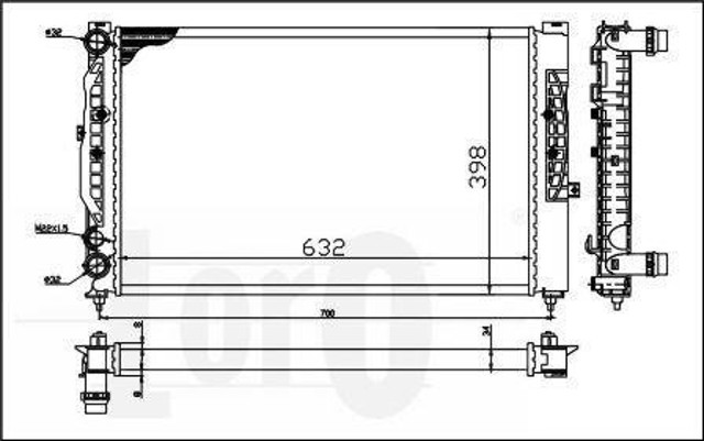 Радіатор основний Depo/Loro/Abakus 0530170056 ціна, від 60.69 USD