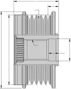 Шків генератора 9XU358038851 HELLA