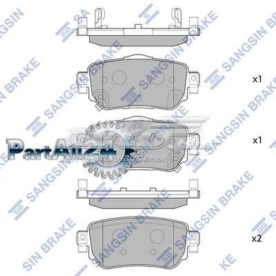 SP4140 Sangsin Колодки гальмівні задні, дискові