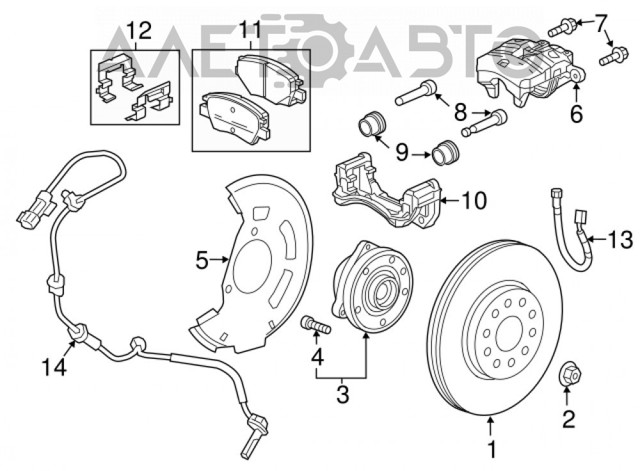 Купити 13524087 General Motors Маточини передніх коліс