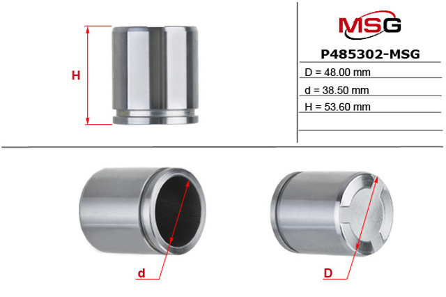 P485302MSG MSG Поршень гальмівного супорта переднього