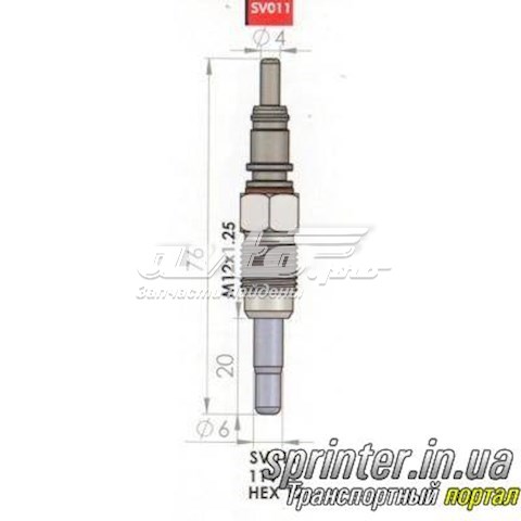 SV011 Svac Свічка підігріву охолоджуючої рідини