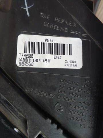 Фара права 68266650AG Chrysler