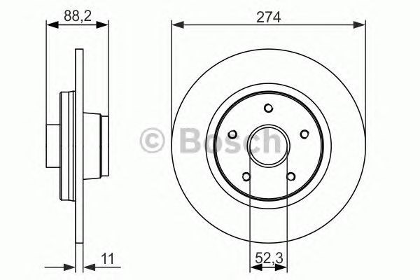 Купити 986479695 Bosch Диск заднього гальма